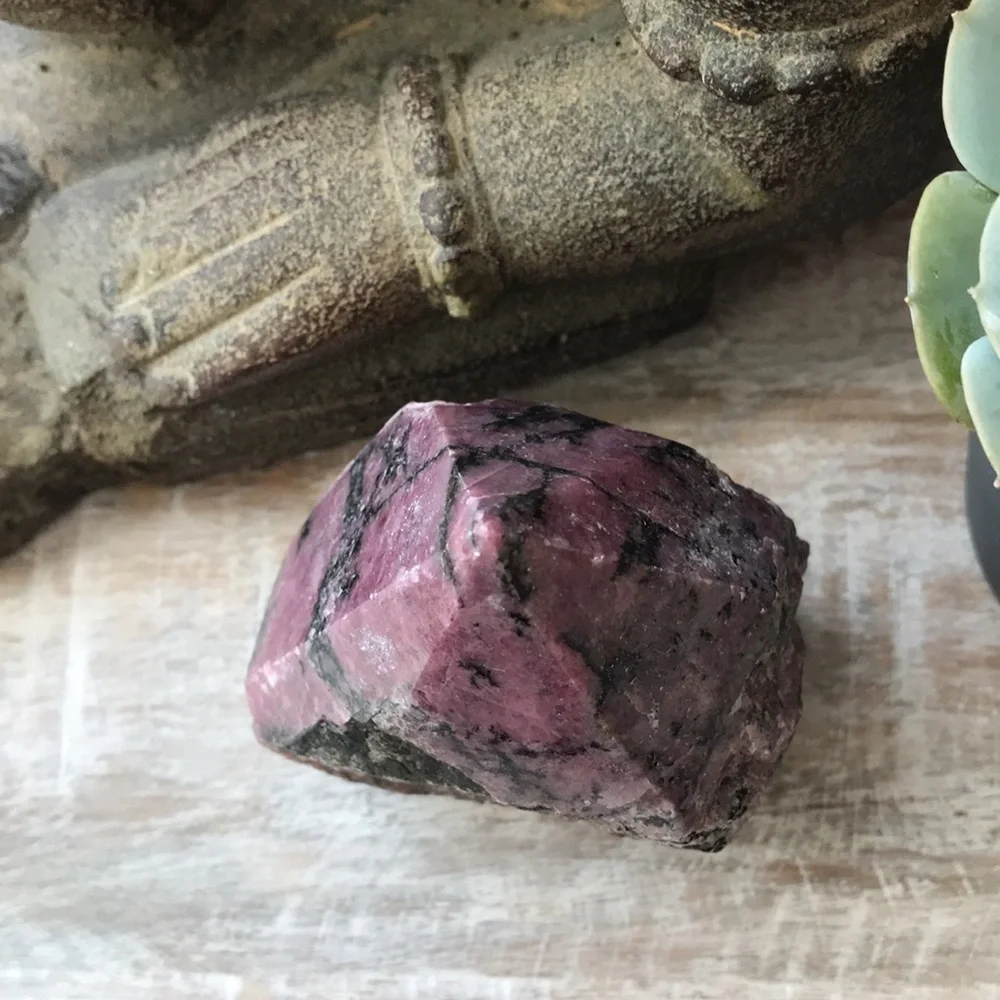 Crystal-Rhodonite Rough Polished Point - Picture 3 of 16